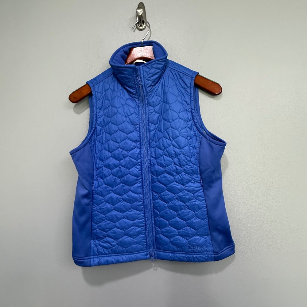 LL Bean Womens Blue PrimaLoft Packaway Onion Quilt Vest S 259065